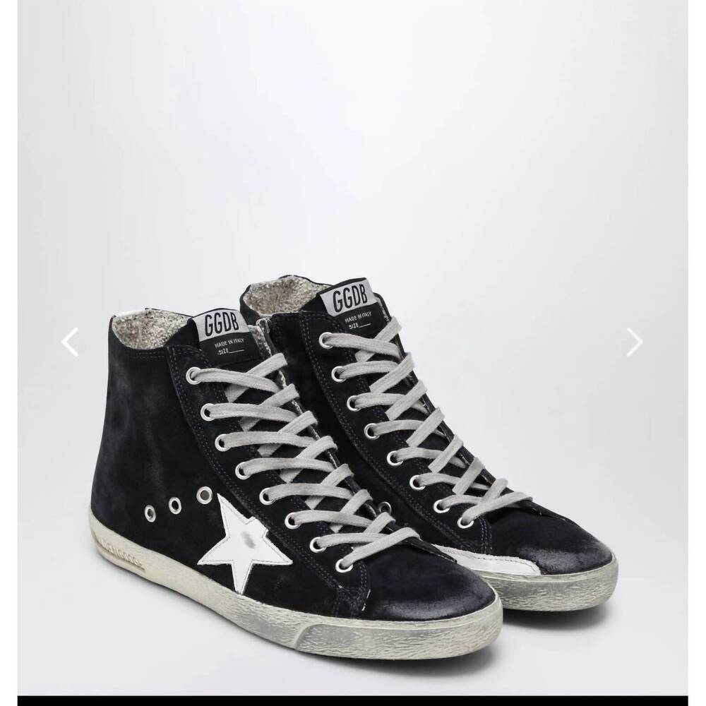 NEW GOLDEN GOOSE women's francy high-top sneaker in navy blue